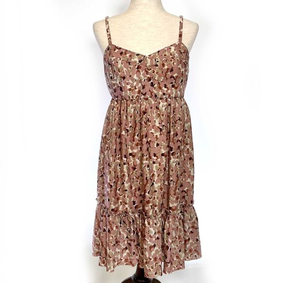 Fossil Mauve Pink Print Babydoll Dress, M - Picture 1 of 8